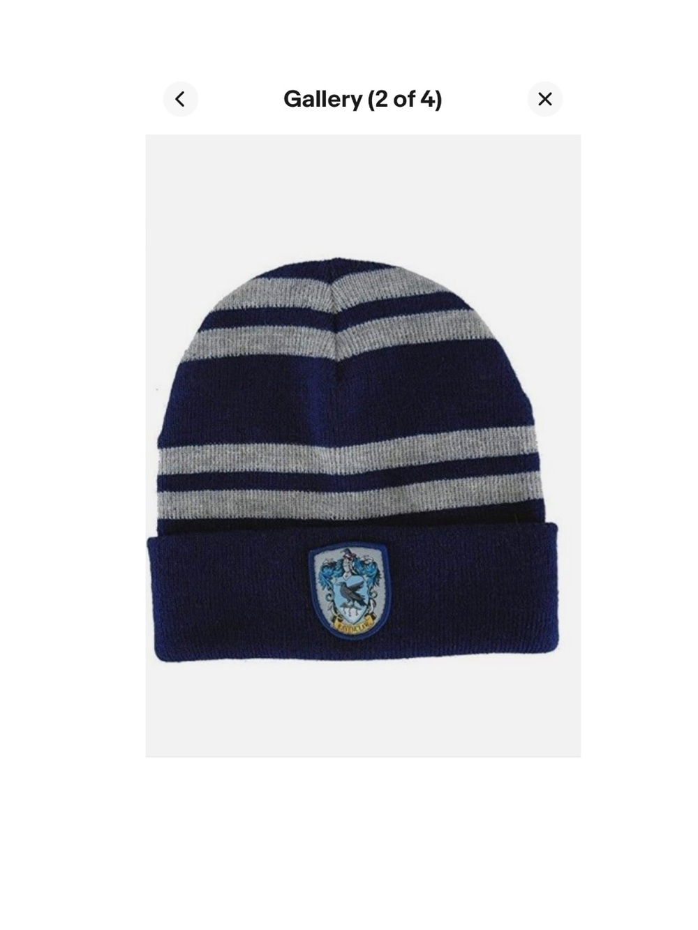 Harry Potter Ravenclaw Knit Navy and Grey hat NWOT